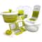 MegaChef 10-in-1 Multi-Use Salad Spinning Slicer, Dicer & Chopper with Interchangeable Blades & Storage Lids